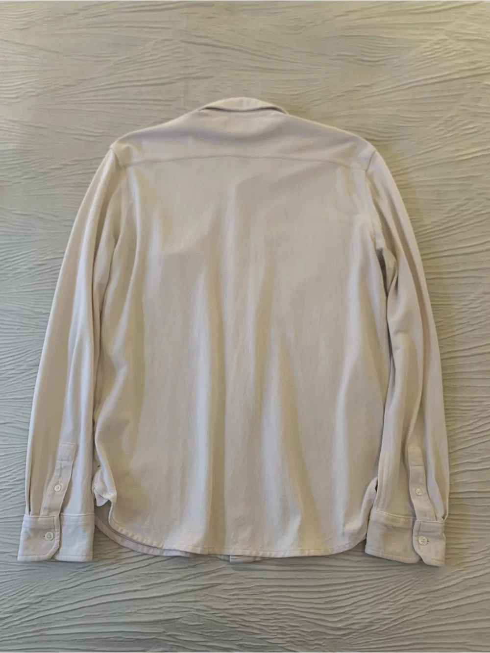Banana Republic Lightweight Ivory colored Pique Button Down Shirt, size M